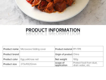 Collapsible Microwave Cover Lid Folding Plate Cover Colander Strainer Fruit Vegetables Washing Basket Plate Lid Kitchen Tools - Shello's Creative Boutique