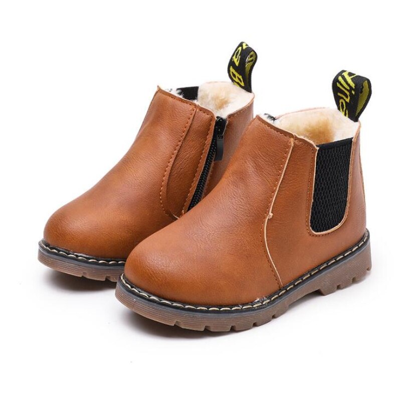 limited Winter Rain Boots Short Boots Big Boy Children's Shoes Boys Short Boots England Leather shoes Girls Boot New botas eprolo