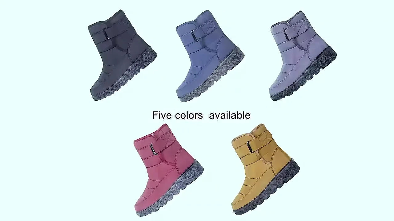 Winter New Snow Boots Women's High Top Waterproof Cotton Shoes Casual Short Tube Plush Plus Large Cotton Boots 43 Amazon - Shello's Creative Boutique