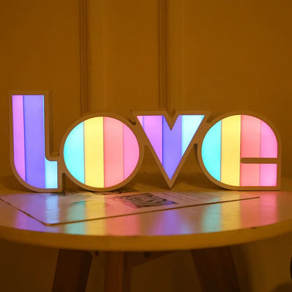Led Decorative Lights String Valentine's Day Proposal Confession Love Light Box English Letters Modeling Lights - Shello's Creative Boutique