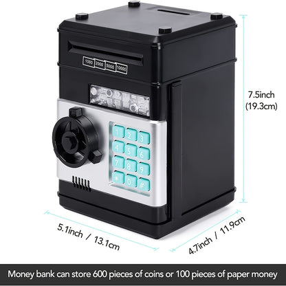 Kids ATM Piggy Bank with Password - Electronic Money Box with Auto Coin Slot