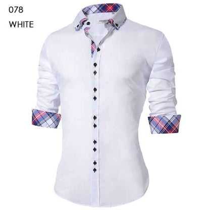 Men's Casual Shirt Slim Fit Casual Button Down Shirt Long Sleeve Formal Dress Shirts