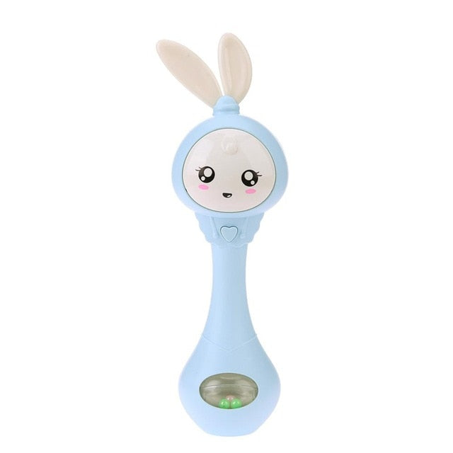 Musical Flashing Baby Rattles Infant Bells Juguetes Rabbit Hand Bells Rattles Newborn Baby Toy Early Educational Baby Toys 0-12M eprolo