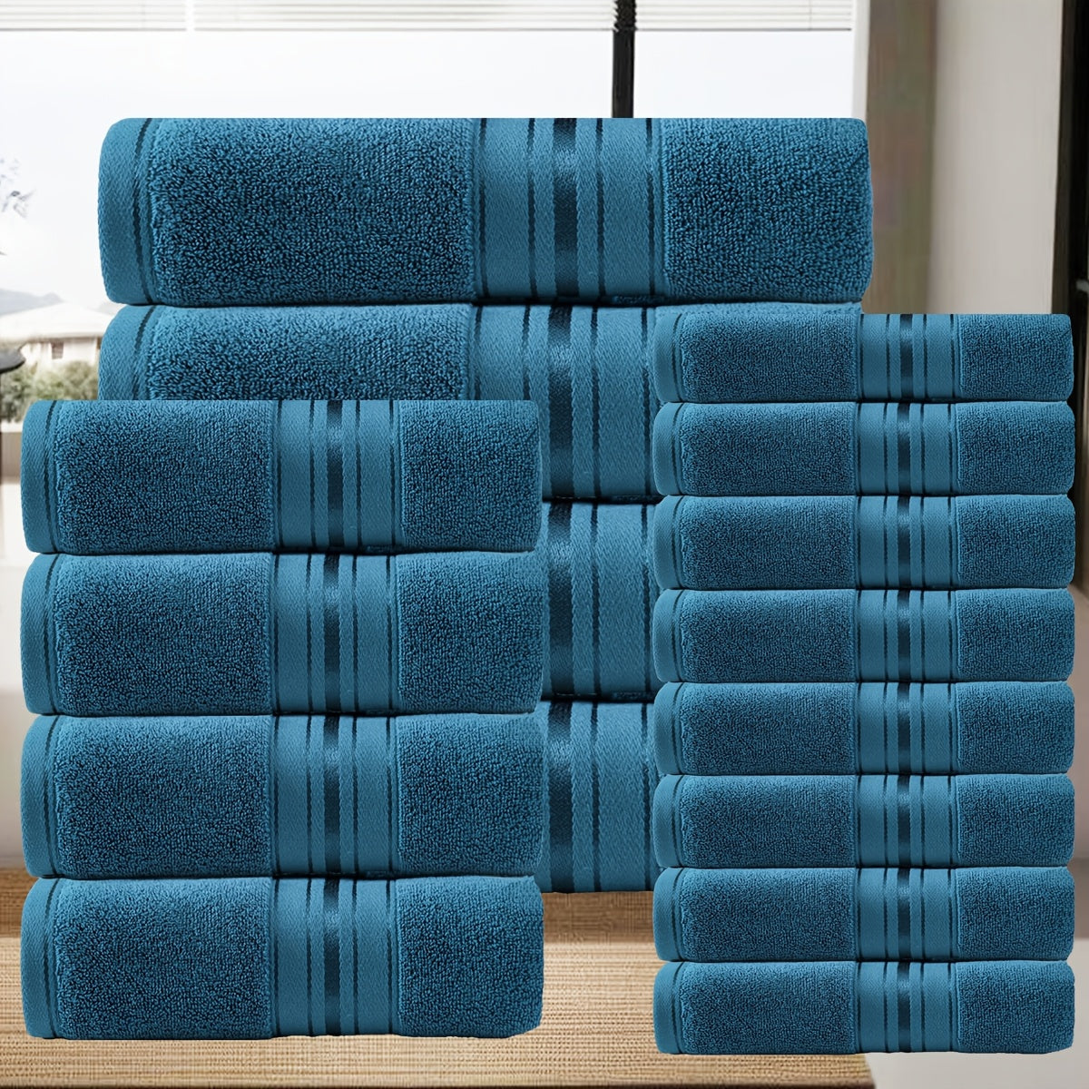 16 Piece Bath Towel Set - Complete Bundle