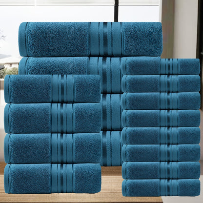16 Piece Bath Towel Set - Complete Bundle