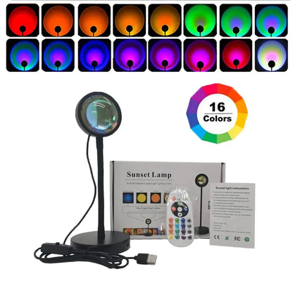 Smart Bluetooth Night Light Rainbow Sunset Projector Lamp for Home Coffe shop Background Wall Decoration Atmosphere Table Lamp - Shello's Creative Boutique