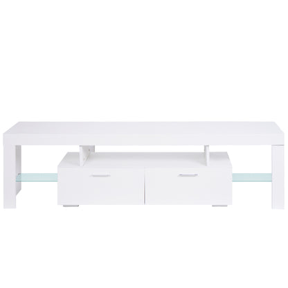 LED TV stand modern TV stand with storage Entertainment Center with drawer TV cabinet for Up to 75 inch for Gaming Living Room B eprolo