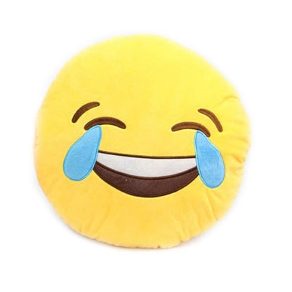 Adorable Emoji Face Pillow - 30cm Round Cushion for Kids & Adults