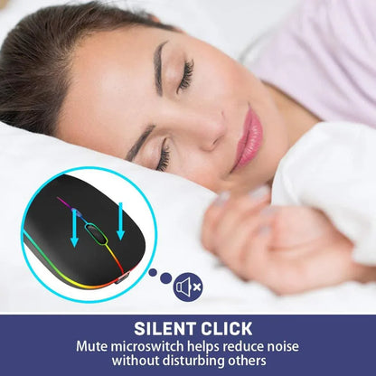 Wireless Mouse Bluetooth RGB Rechargeable Computer Silent Mause LED Backlit Ergonomic Gaming Mouse For PC Laptop - Shello's Creative Boutique