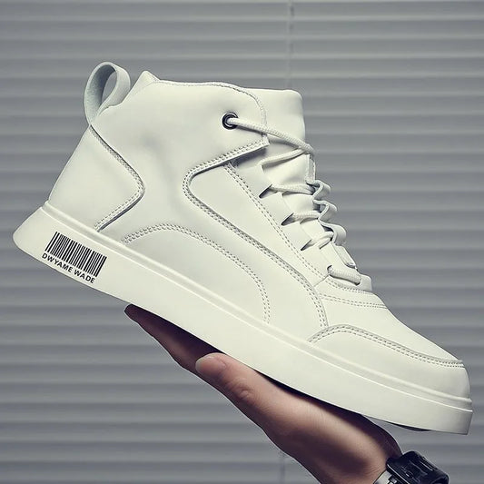 Brand Men's Sneakers Trendy High Top Casual Shoes Lace Up Flats Outdoor Trainer Shoes For Men White Tenis Shoes Zapatos Hombres eprolo