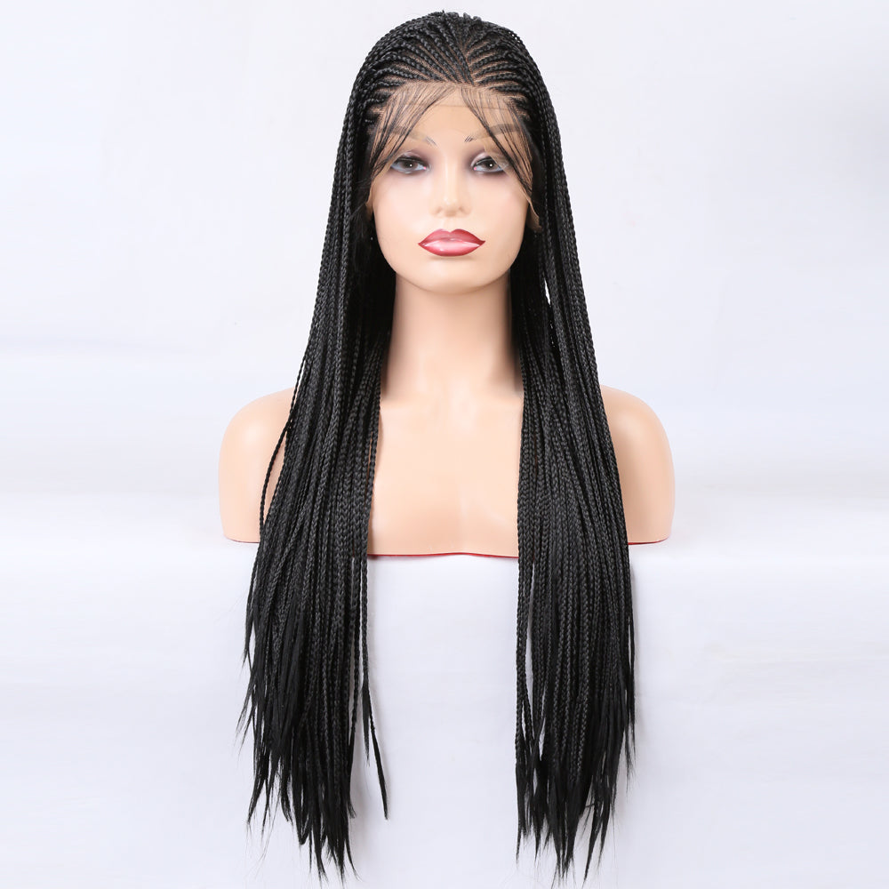 Lace Front Wig Braided Wigs Braiding Hair For Black Women Long Cosplay Synthetic Box Braid Wig Shello Creative Boutique