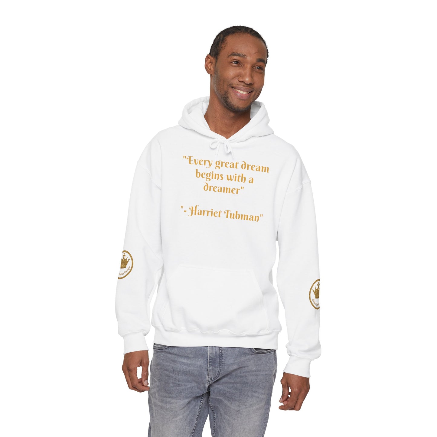 Harriet Tubman Quote Hoodie | "Every Great Dream Begins With a Dreamer" | Unisex Pullover