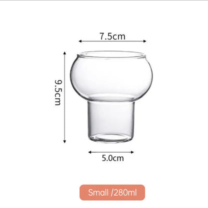 Gourd Shaped High Borosilicate Glass Single Layer Cup Office Latte Cup Transparent Juice - Shello's Creative Boutique