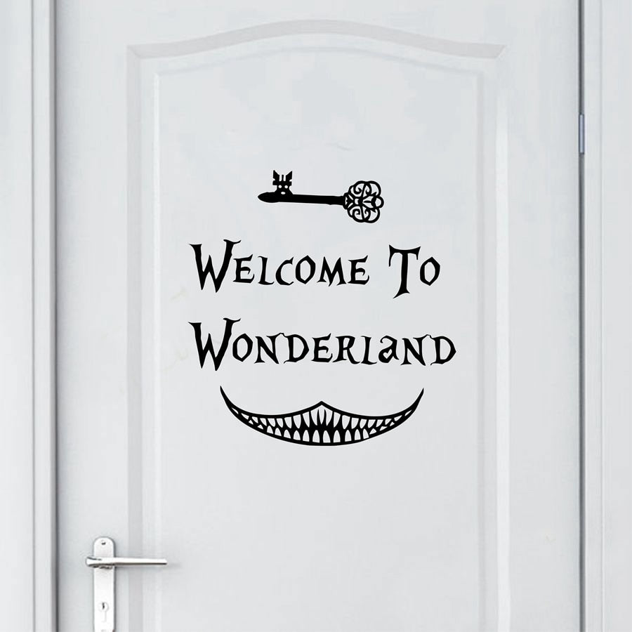Alice in Wonderland Wall Stickers - Magical Kids Room Decor & Door Decals
