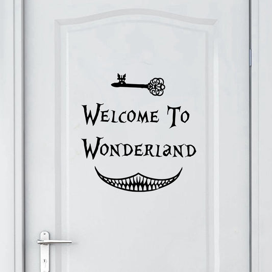 Alice in Wonderland Wall Stickers - Magical Kids Room Decor & Door Decals
