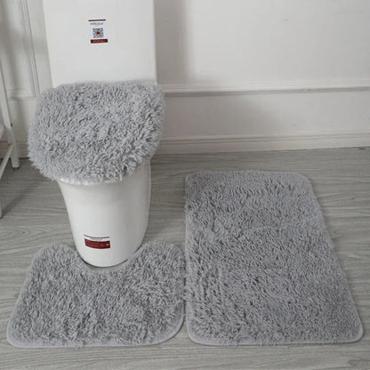 Modern Minimalist Bath Mat Set - 3-Piece Bathroom Floor Mat - Shello's Creative Boutique