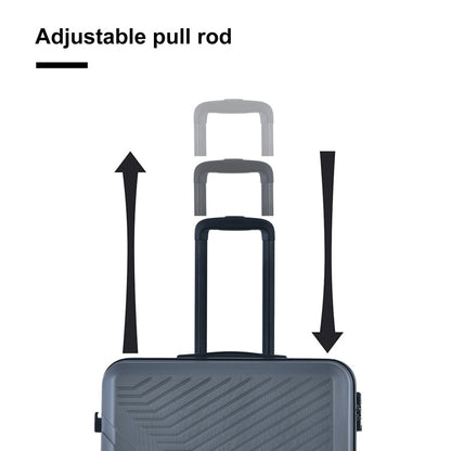 3 Piece Luggage Sets ABS Lightweight Suitcase with Two Hooks, Spinner Wheels, TSA Lock, (20/24/28) Gray eprolo