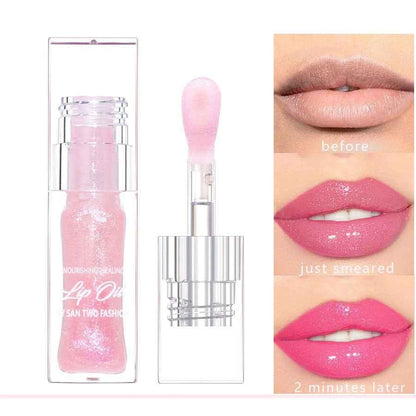 Hydrating Lip Gloss - Colour Changing Sparkling Shimmer Lip Oil for Plumping and Moisturizing - Shello's Creative Boutique