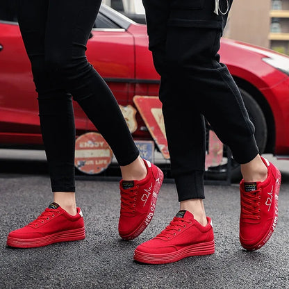 TYDZSMT Fashion Women Vulcanized Shoes Sneakers Ladies Lace-up Casual Shoes Breathable Canvas Lover Shoes Graffiti Flat - Shello's Creative Boutique
