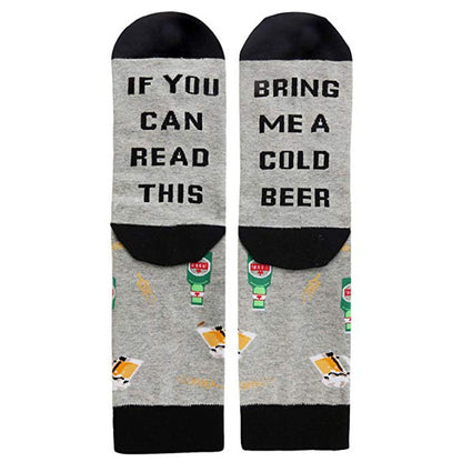 IF YOU CAN READ THIS” Autumn & Winter Mid Tube Socks – Cozy Cotton with Attitude