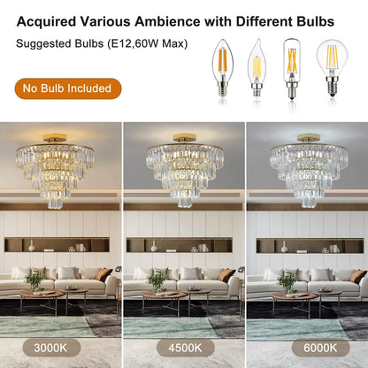 Gold Crystal Chandelier – A Grand Statement of Luxury & Elegance - Shello's Creative Boutique