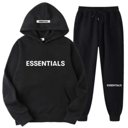 FEAR OF GOD ESSENTIALS Couple Suit Men's and Women's Double Line Hoodie High Street Fashion Brand Autumn and Winter Two piece Set - Shello's Creative Boutique