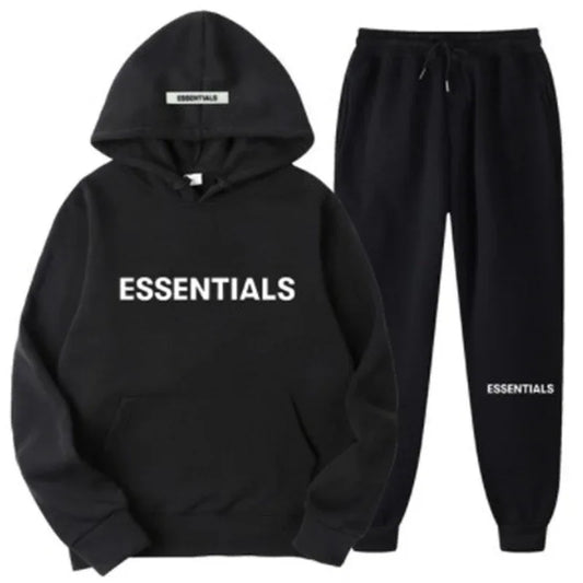 FEAR OF GOD ESSENTIALS Couple Suit Men's and Women's Double Line Hoodie High Street Fashion Brand Autumn and Winter Two piece Set - Shello's Creative Boutique