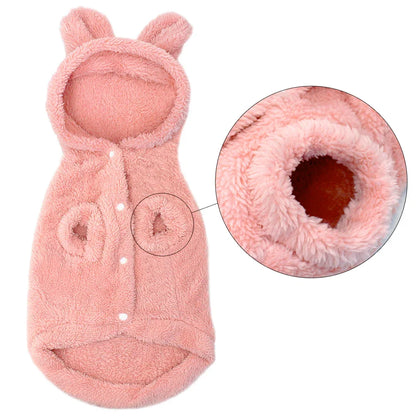 Warm Cat Clothes Winter Pet Puppy Kitten Coat Jacket For Small Medium Dogs Cats Chihuahua Yorkshire Clothing Costume Pink S-2XL - Shello's Creative Boutique
