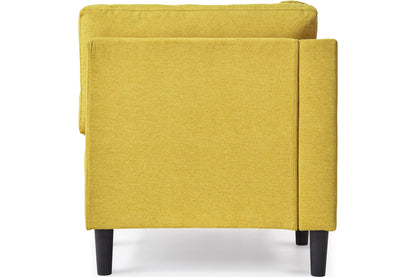 65" Mid-Century Modern Fabric Corner Lounge Chair Upholstered Indoor Chaise Lounge for Bedroom eprolo