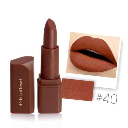 MISS ROSE Matte Waterproof Lipstick for Long-Lasting Nutritious Lips Makeup - Shello's Creative Boutique