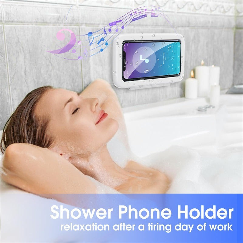 Shower Phone Box Bathroom Waterproof Phone Case Seal Protection Touch Screen Mobile Phone Holder For Kitchen Handsfree Gadget Shello Creative Boutique