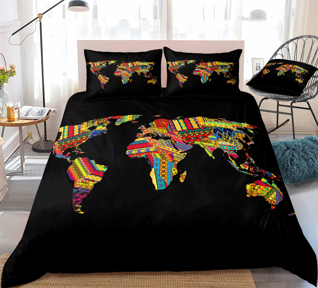 African home textile ethnic style bed sheet quilt cover pillowcase three or four piece set eprolo