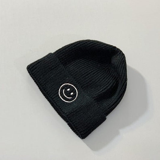 Baby Hat Solid Color Boy Girl Cartoon Smile Embroidery Winter Kids Knitted Hats Children  Warm Beanies Child Caps For Babies eprolo