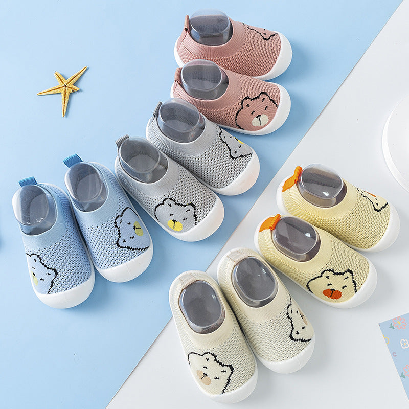 Baby Toddler Shoes Baby Shoes Children's Non-Slip Soft Bottom Breathable Anti-Kick Shoes And Socks For Men And Women 1-3 Years Old Cartoon Mesh eprolo