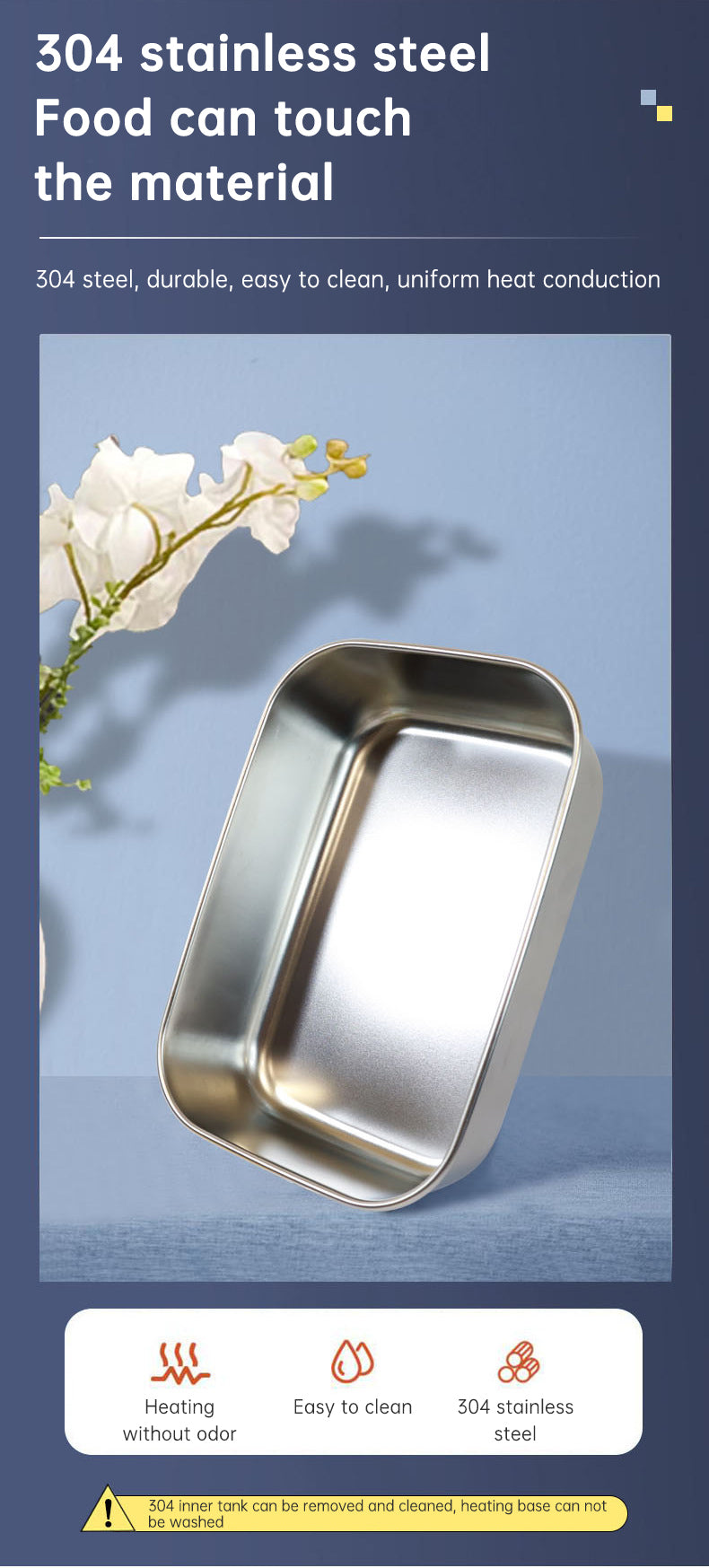 New portable household car 110 / 220V 12V/24V rechargeable automatic heated electric lunch box bento food heater container box eprolo