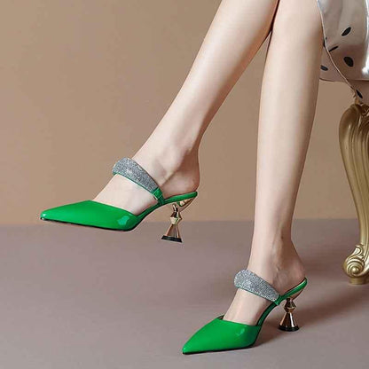 French Rhinestone High Heels – Elevate Your Style with Elegant Charm - Shello's Creative Boutique