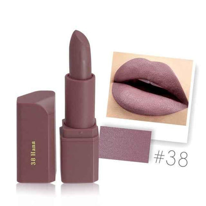 MISS ROSE Matte Waterproof Lipstick for Long-Lasting Nutritious Lips Makeup - Shello's Creative Boutique