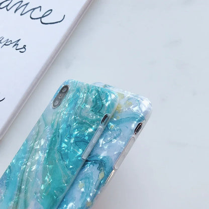 Glitter Marble Case For iphone 7 XR XS MAX Case Soft TPU Back Cover For iphone 6 6S 7 8 Plus iphone X XR Case Cover Phone Case - Shello's Creative Boutique
