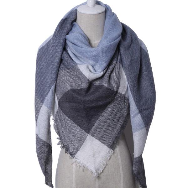 Winter Triangle Scarf For Women Brand Designer Shawl Cashmere Plaid Scarves Blanket Wholesale Drops - Shello's Creative Boutique