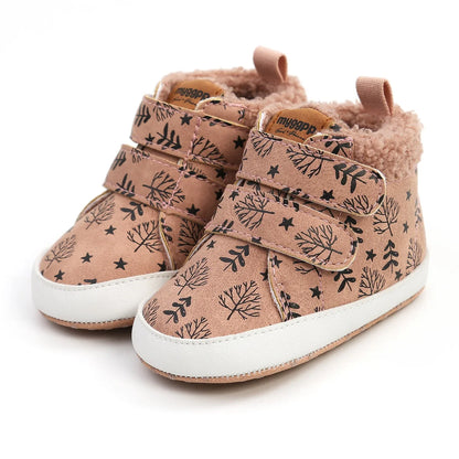 High Top Autumn And Winter Baby Shoes Baby Shoes Walking Shoes Warm Shoes M2035 - Shello's Creative Boutique