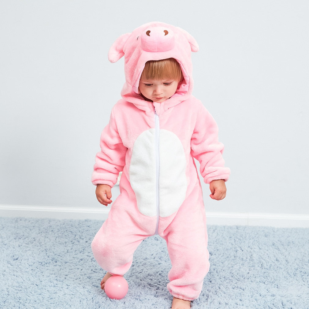 Baby Rompers Winter Kigurumi Lion Costume For Girls Boys Toddler Animal Jumpsuit Infant Clothes Pyjamas Kids Overalls ropa bebes eprolo