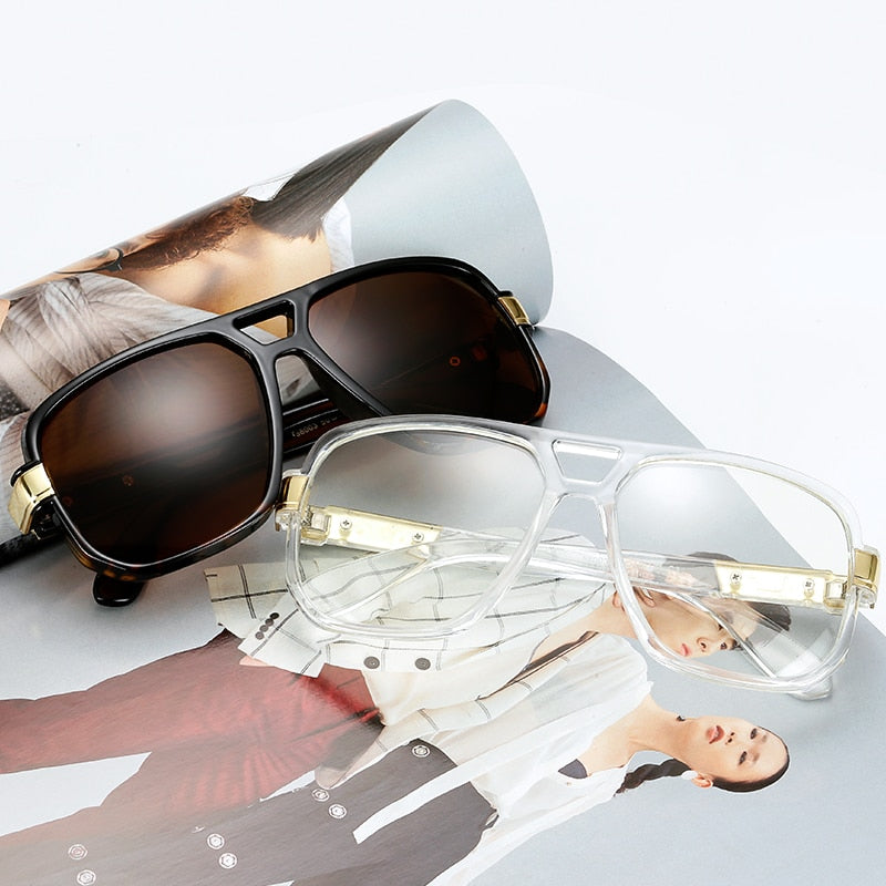 Long Keeper Square Sunglasses Men Luxury Brand Design Couple Lady Celebrity Flat Hot Women Sun Glasses Super Star Cool Eyewear Shello Creative Boutique