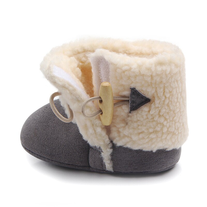 Fashion Winter Baby Boots Infant Girls Boys Warm Ankle Snow Boots Toddler Fur Plush Insole Buckle Boots Shoes eprolo
