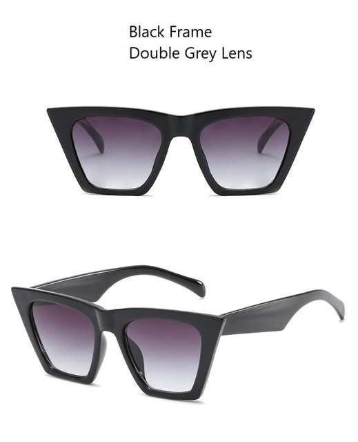 Australia Style Vintage Cat Eye Sunglasses Women 2018 Luxury Brand 90s Fashion Cateye Sun Glasses Female Lady Shades