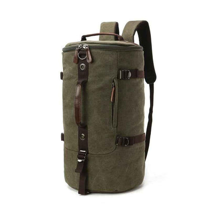 Men Travel Backpack Male Canvas Luggage Duffel Cylinder Bag Mountaineering Hiking Backpack For Men - Shello's Creative Boutique