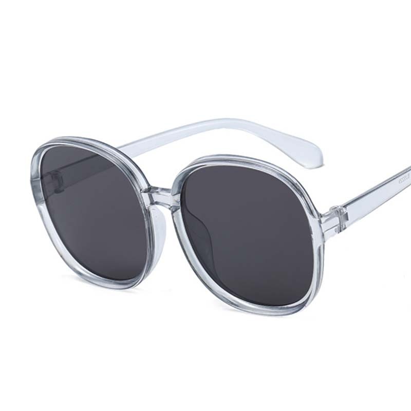 New Round Frame Sunglasses Women Retro Brand Designer Brown Black Oversized Lady Sun Glasses Female Fashion Outdoor Driving