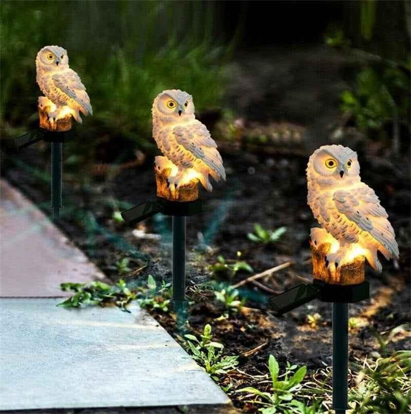 Solar Owl Garden Light - LED Resin Outdoor Waterproof Lawn & Landscape Decoration - Shello's Creative Boutique