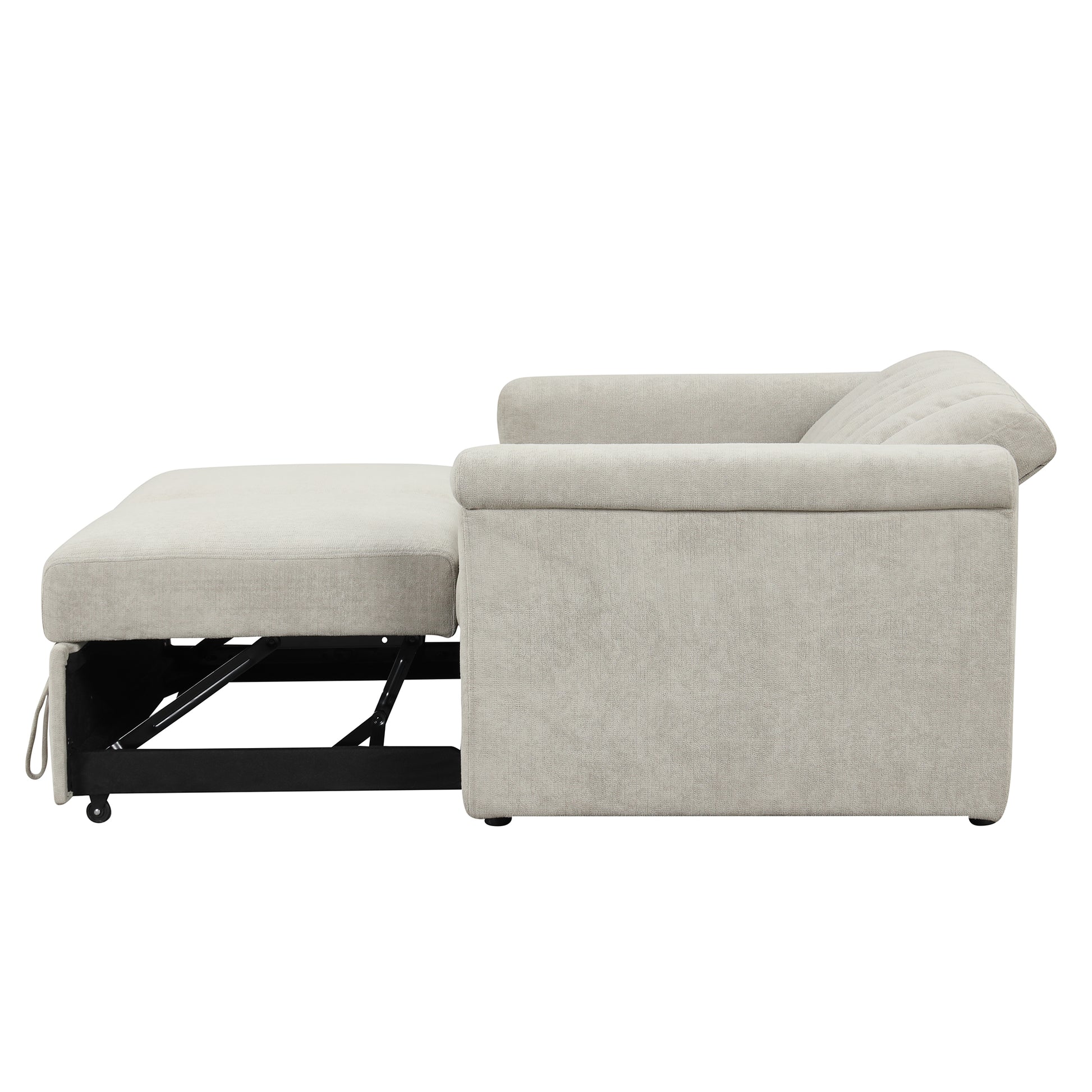 U_STYLE Convertible Soft Cushion Sofa Pull Bed ,for Two People to Sit On eprolo