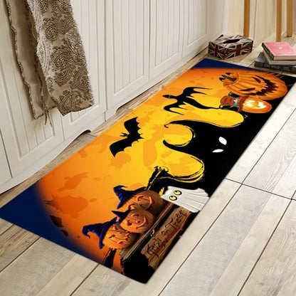 Halloween Party Series Printing Flannelized Floor Cushions Door Bathroom Mat Set Household Bathroom Rug Set Bathroom Carpet - Shello's Creative Boutique