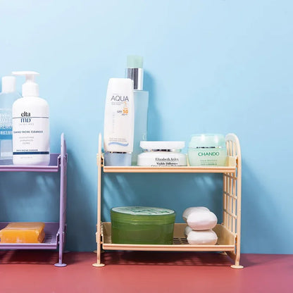Double-Tier Storage Rack – Kitchen & Bathroom Organising Shelf - Shello's Creative Boutique
